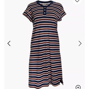 Madewell Striped Henley Tee Dress XXS